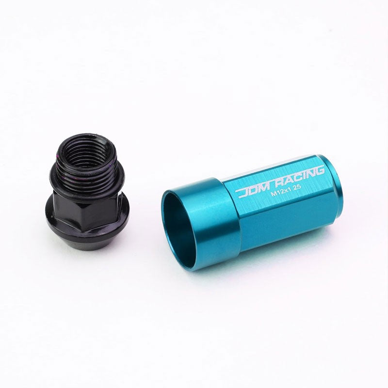 Light Blue M12x1.25 23MM Open/Close Dual Thread Acorn Tuner 20x Conical Lug Nuts-Accessories-BuildFastCar