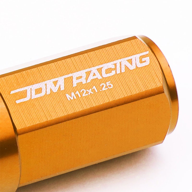 Orange M12x1.25 23MM OD Open/Close Dual Thread Acorn Tuner 20x Conical Lug Nuts-Accessories-BuildFastCar