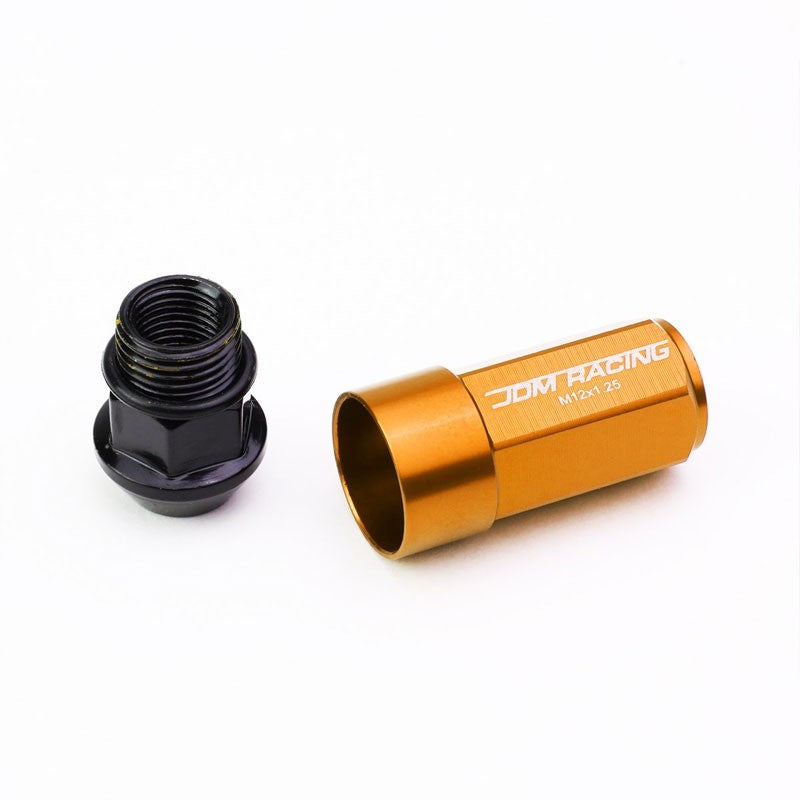 Orange M12x1.25 23MM OD Open/Close Dual Thread Acorn Tuner 20x Conical Lug Nuts-Accessories-BuildFastCar