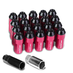 Pink M12x1.25 23MM OD Open/Close Dual Thread Acorn Tuner 20x Conical Lug Nuts-Accessories-BuildFastCar