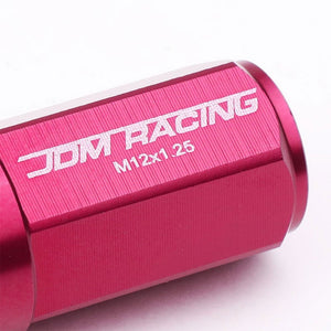 Pink M12x1.25 23MM OD Open/Close Dual Thread Acorn Tuner 20x Conical Lug Nuts-Accessories-BuildFastCar