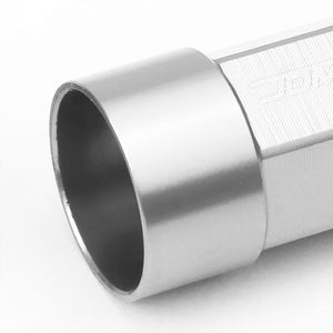 Silver M12x1.25 23MM OD Open/Close Dual Thread Acorn Tuner 20x Conical Lug Nuts-Accessories-BuildFastCar