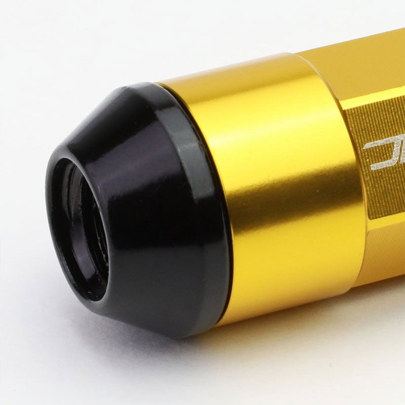 Gold M12x1.50 23MM OD Open/Close Dual Thread Acorn Tuner 20x Conical Lug Nuts-Accessories-BuildFastCar