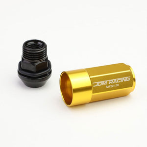 Gold M12x1.50 23MM OD Open/Close Dual Thread Acorn Tuner 20x Conical Lug Nuts-Accessories-BuildFastCar