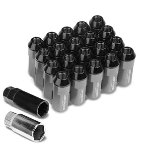 Gunmetal M12x1.50 23MM Open/Close Dual Thread Acorn Tuner 20x Conical Lug Nuts-Accessories-BuildFastCar