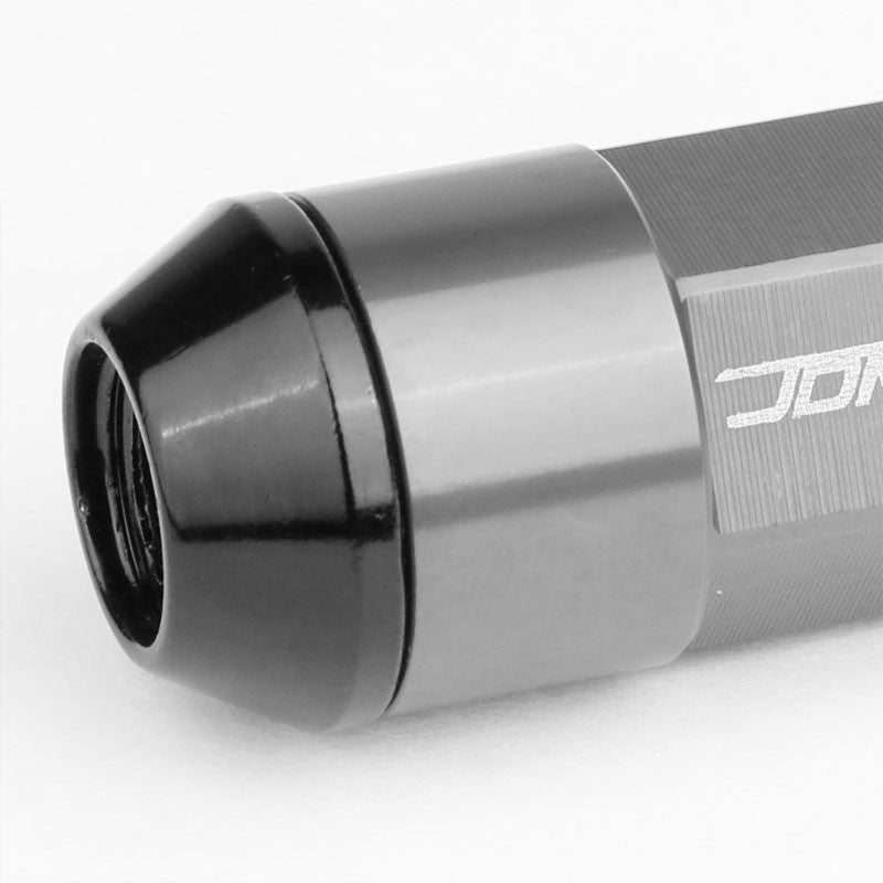 Gunmetal M12x1.50 23MM Open/Close Dual Thread Acorn Tuner 20x Conical Lug Nuts-Accessories-BuildFastCar