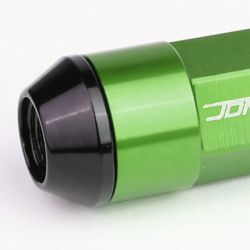 Green M12x1.50 23MM OD Open/Close Dual Thread Acorn Tuner 20x Conical Lug Nuts-Accessories-BuildFastCar
