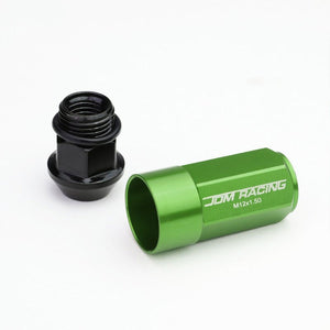Green M12x1.50 23MM OD Open/Close Dual Thread Acorn Tuner 20x Conical Lug Nuts-Accessories-BuildFastCar