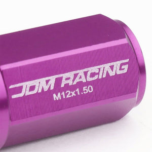 Purple M12x1.50 23MM OD Open/Close Dual Thread Acorn Tuner 20x Conical Lug Nuts-Accessories-BuildFastCar