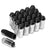 Silver M12x1.50 23MM OD Open/Close Dual Thread Acorn Tuner 20x Conical Lug Nuts-Accessories-BuildFastCar