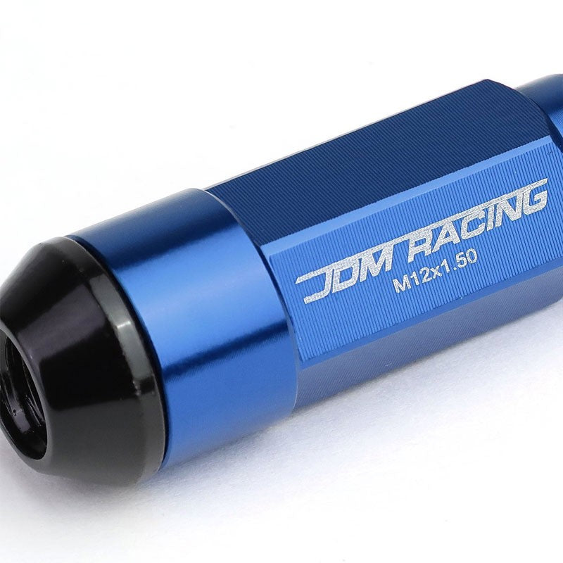 Blue M12x1.50 Dual Thread Acorn Tuner+Hexagon Spike Cap 20x Conical Lug Nuts-Accessories-BuildFastCar