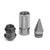 Gunmetal M12x1.50 Dual Thread Acorn Tuner+Hexagon Spike Cap 20x Conical Lug Nuts-Accessories-BuildFastCar