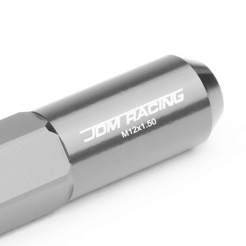 Gunmetal M12x1.50 Open/Close Acorn Tuner+Round Spike Cap 20x Conical Lug Nuts-Accessories-BuildFastCar