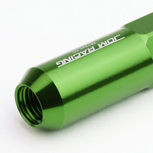 Green M12x1.50 Open/Close End Acorn Tuner+Round Spike Cap 20x Conical Lug Nuts-Accessories-BuildFastCar