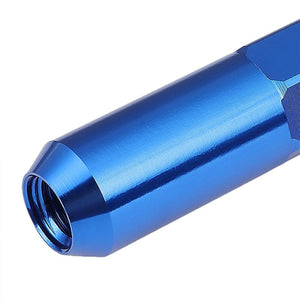 Blue Aluminum M12x1.50 Open/Close End Acorn Tuner+Spike Cap 20x Conical Lug Nuts-Accessories-BuildFastCar