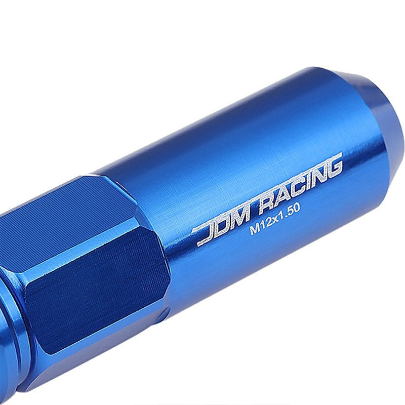 Blue Aluminum M12x1.50 Open/Close End Acorn Tuner+Spike Cap 20x Conical Lug Nuts-Accessories-BuildFastCar