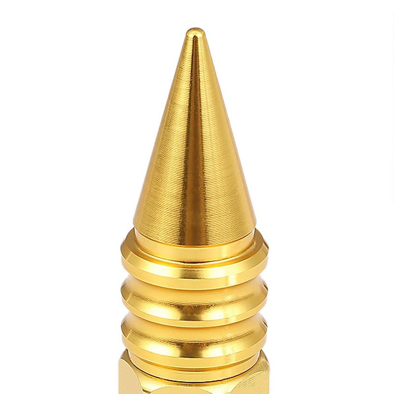 Gold Aluminum M12x1.50 Open/Close End Acorn Tuner+Spike Cap 20x Conical Lug Nuts-Accessories-BuildFastCar