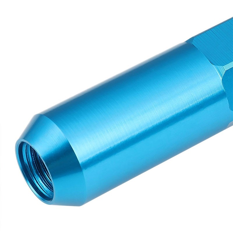 Light Blue M12x1.50 Open/Close End Acorn Tuner+Spike Cap 20x Conical Lug Nuts-Accessories-BuildFastCar