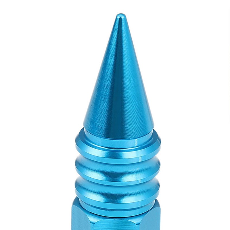 Light Blue M12x1.50 Open/Close End Acorn Tuner+Spike Cap 20x Conical Lug Nuts-Accessories-BuildFastCar