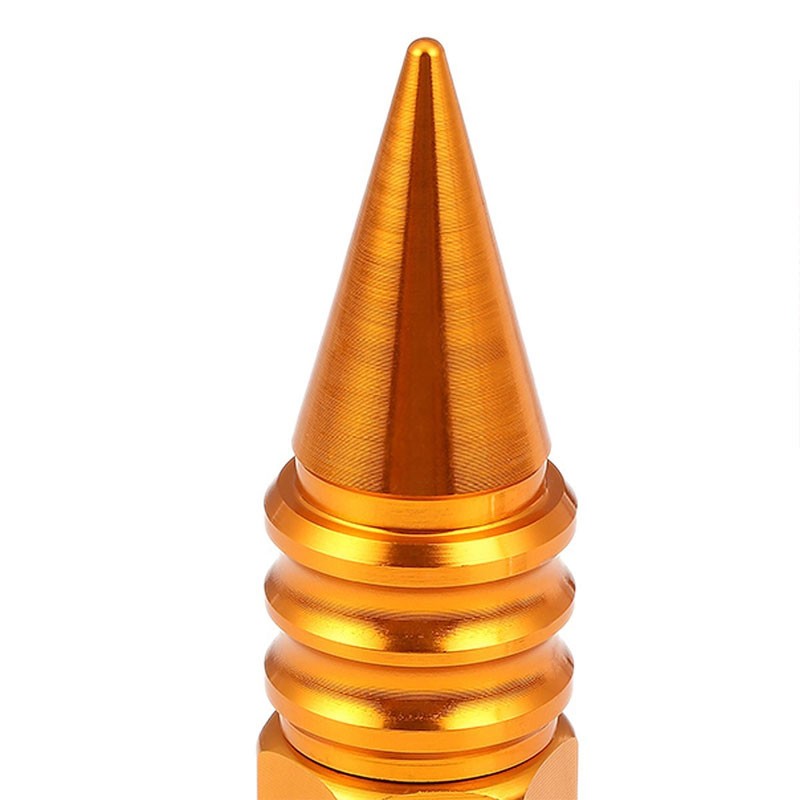 Orange Aluminum M12x1.50 Open/Close Acorn Tuner+Spike Cap 20x Conical Lug Nuts-Accessories-BuildFastCar