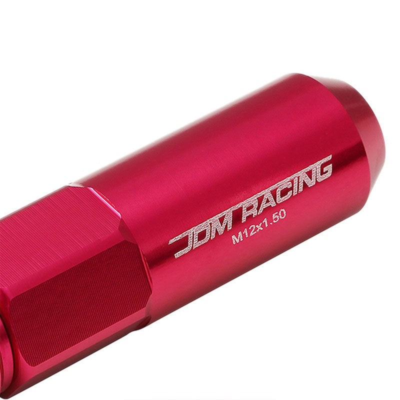 Pink Aluminum M12x1.50 Open/Close End Acorn Tuner+Spike Cap 20x Conical Lug Nuts-Accessories-BuildFastCar