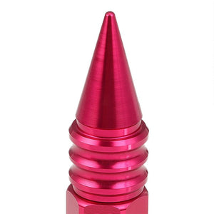 Pink Aluminum M12x1.50 Open/Close End Acorn Tuner+Spike Cap 20x Conical Lug Nuts-Accessories-BuildFastCar