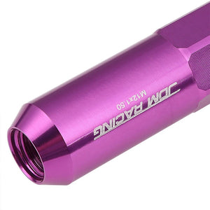 Purple Aluminum M12x1.50 Open/Close Acorn Tuner+Spike Cap 20x Conical Lug Nuts-Accessories-BuildFastCar