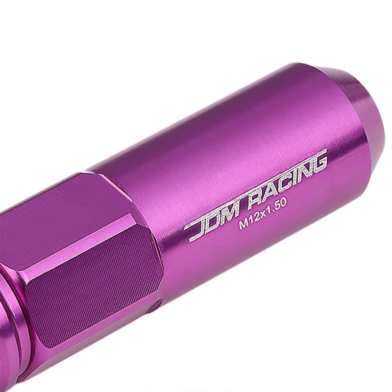 Purple Aluminum M12x1.50 Open/Close Acorn Tuner+Spike Cap 20x Conical Lug Nuts-Accessories-BuildFastCar