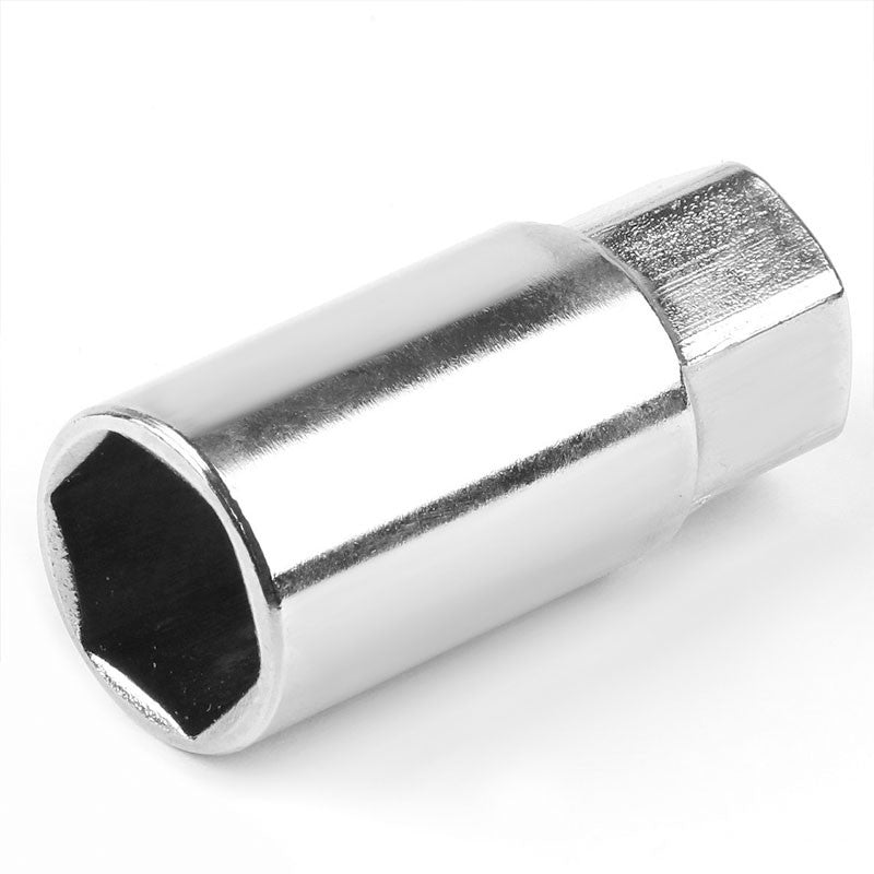 Silver Aluminum M12x1.50 Open/Close Acorn Tuner+Spike Cap 20x Conical Lug Nuts-Accessories-BuildFastCar