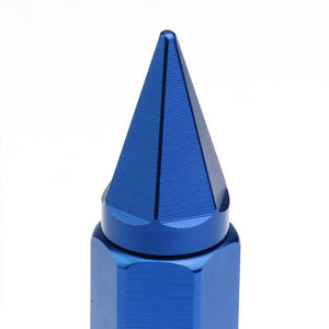 Blue M12x1.50 Open/Close End Acorn Tuner+Hex Spike Cap 20x Conical Lug Nuts-Accessories-BuildFastCar