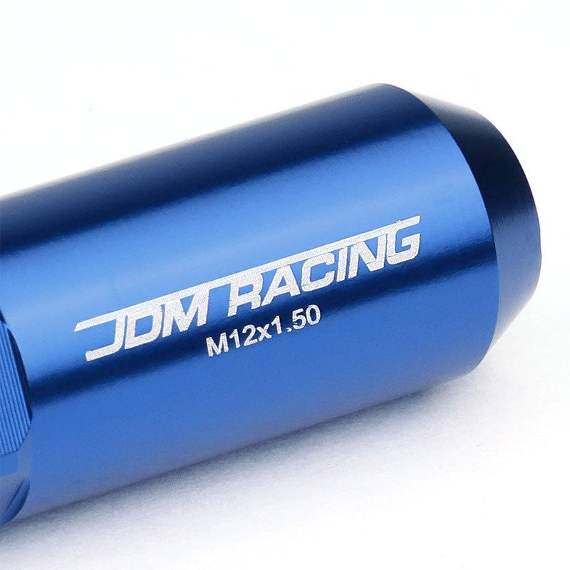 Blue M12x1.50 Open/Close End Acorn Tuner+Hex Spike Cap 20x Conical Lug Nuts-Accessories-BuildFastCar