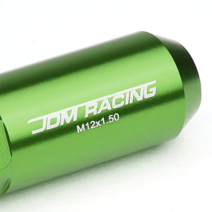 Green M12x1.50 Open/Close End Acorn Tuner+Hex Spike Cap 20x Conical Lug Nuts-Accessories-BuildFastCar