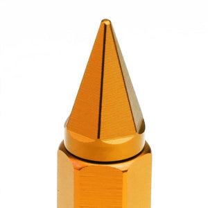 Orange M12x1.50 Open/Close End Acorn Tuner+Hex Spike Cap 20x Conical Lug Nuts-Accessories-BuildFastCar