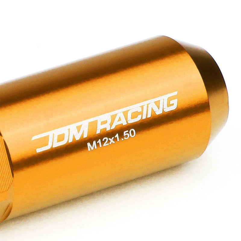 Orange M12x1.50 Open/Close End Acorn Tuner+Hex Spike Cap 20x Conical Lug Nuts-Accessories-BuildFastCar