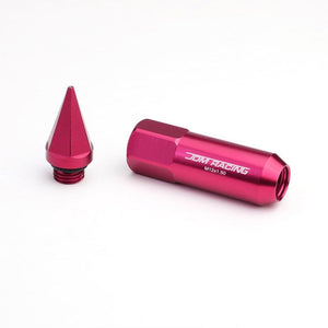 Pink M12x1.50 Open/Close End Acorn Tuner+Hex Spike Cap 20x Conical Lug Nuts-Accessories-BuildFastCar