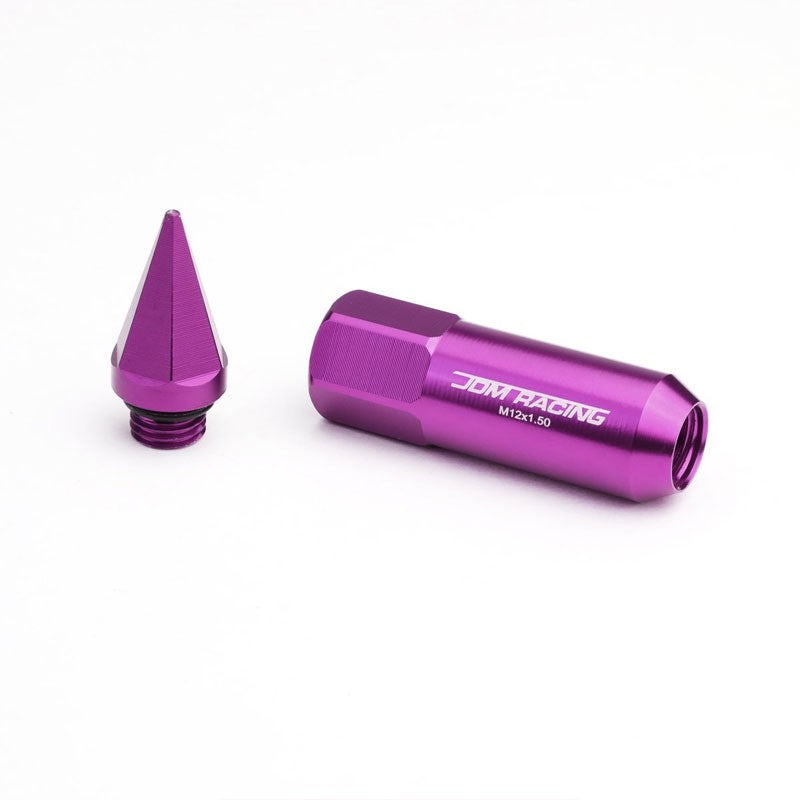 Purple M12x1.50 Open/Close End Acorn Tuner+Hex Spike Cap 20x Conical Lug Nuts-Accessories-BuildFastCar