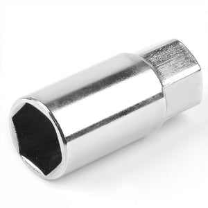 Silver M12x1.50 Open/Close End Acorn Tuner+Hex Spike Cap 20x Conical Lug Nuts-Accessories-BuildFastCar