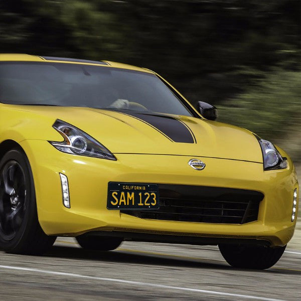 Universal Black Anodized Front Bumper Bolt-On License Plate Relocation Bracket Frame Mounting Kit-Exterior-BuildFastCar