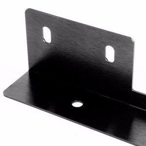 Universal Black Anodized Front Bumper Bolt-On License Plate Relocation Bracket Frame Mounting Kit-Exterior-BuildFastCar