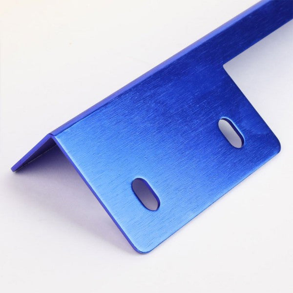 Universal Blue Anodized Front Bumper Bolt-On License Plate Relocation Bracket Frame Mounting Kit-Exterior-BuildFastCar