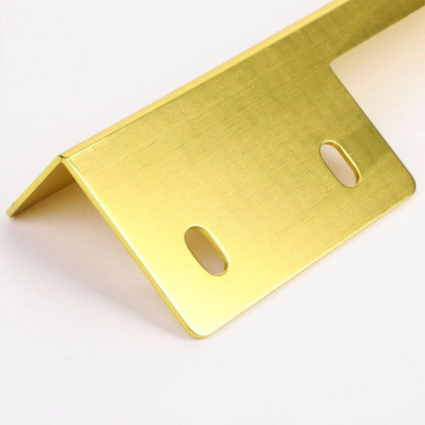 Universal Gold Anodized Front Bumper Bolt-On License Plate Relocation Bracket Frame Mounting Kit-Exterior-BuildFastCar
