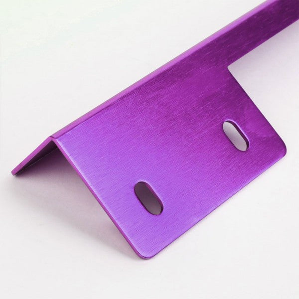 Universal Purple Anodized Front Bumper Bolt-On License Plate Relocation Bracket Frame Mounting Kit-Exterior-BuildFastCar