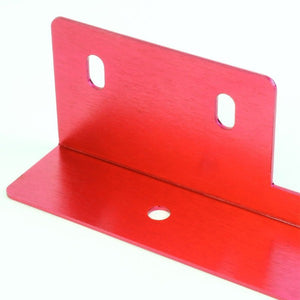 Universal Red Anodized Front Bumper Bolt-On License Plate Relocation Bracket Frame Mounting Kit-Exterior-BuildFastCar