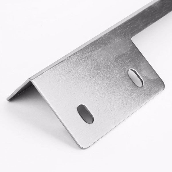 Universal Silver Anodized Front Bumper Bolt-On License Plate Relocation Bracket Frame Mounting Kit-Exterior-BuildFastCar