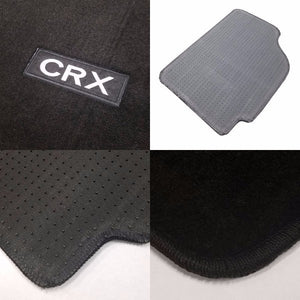 NRG FMR-110 Black Fabric Floor Mats Carpet Rug For Honda 88-91 Civic CRX-Interior-BuildFastCar
