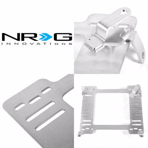 2x NRG Stainless Steel Racing Seat Mount Bracket Adapter For Honda 92-95 Civic