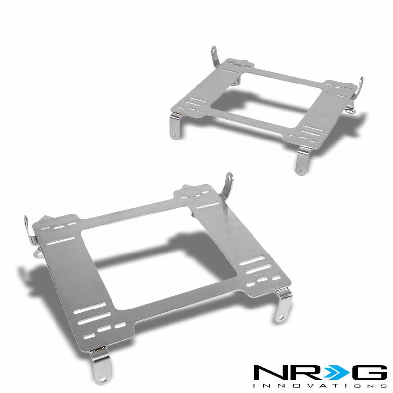 2x NRG Stainless Steel Racing Seat Mount Bracket Adapter For Honda 06-11 Civic