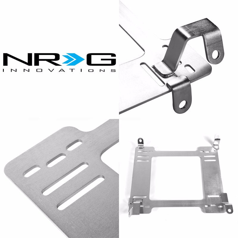 2x NRG Stainless Steel Racing Seat Mount Bracket Adapter For Nissan 89-98 240SX