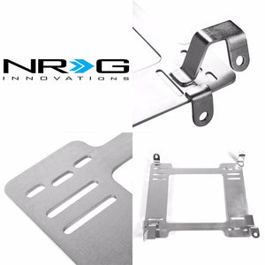 2x NRG Stainless Steel Racing Seat Mount Bracket Adapter For Nissan 89-98 240SX