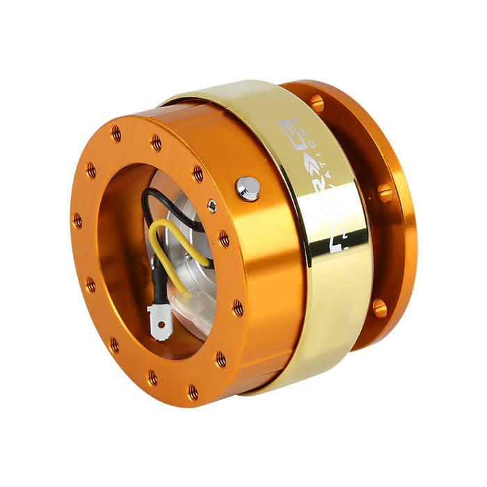 NRG Rose Gold/Chrome Gold GEN2 Race 6Hole Steering Wheel Quick Release Adapter-Interior-BuildFastCar
